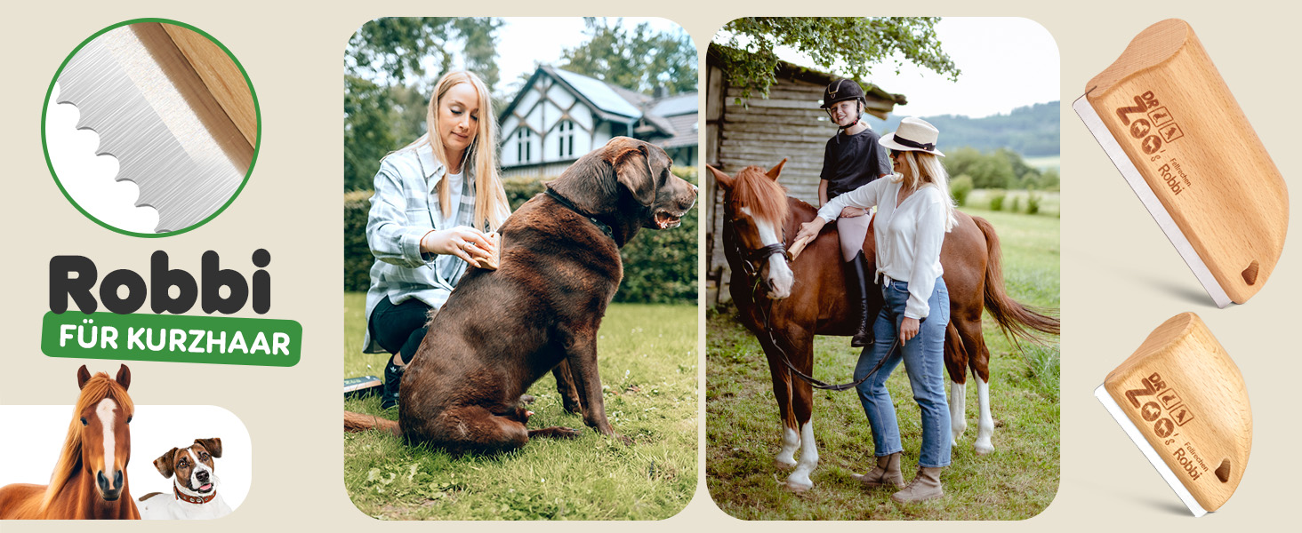 Дзеркальна щітка для собак DR Zoo 'Robbi' – ідеальна для грумінгу, видаляє підшерсток та короткий пух