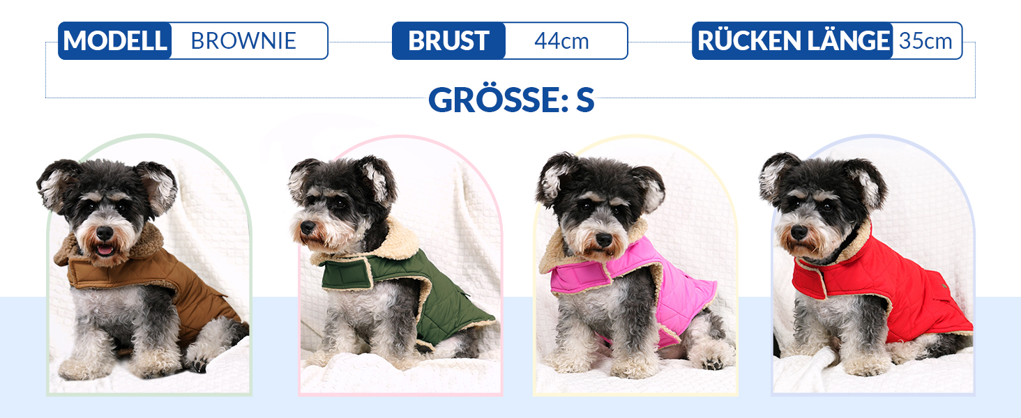 Водонепроникний зимовий теплий пуховик для собак Queenmore: для джек-расселів, чихуахуа, пуделів, бульдогів, біглів, блакитний, розмір S