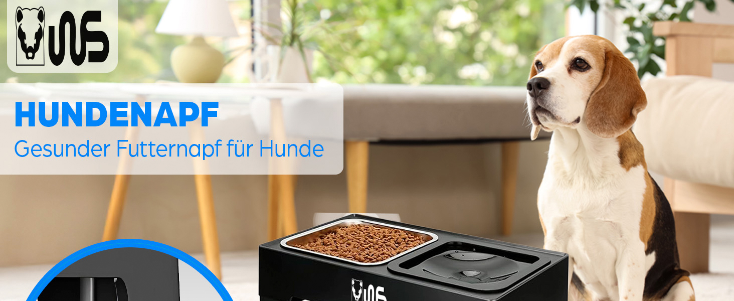 Підвищена годівниця для собак 2-в-1 з регулюванням – годівниця та миска для води без обливання, чорна. BWL-PSA-ADJ-2IN1-BLK