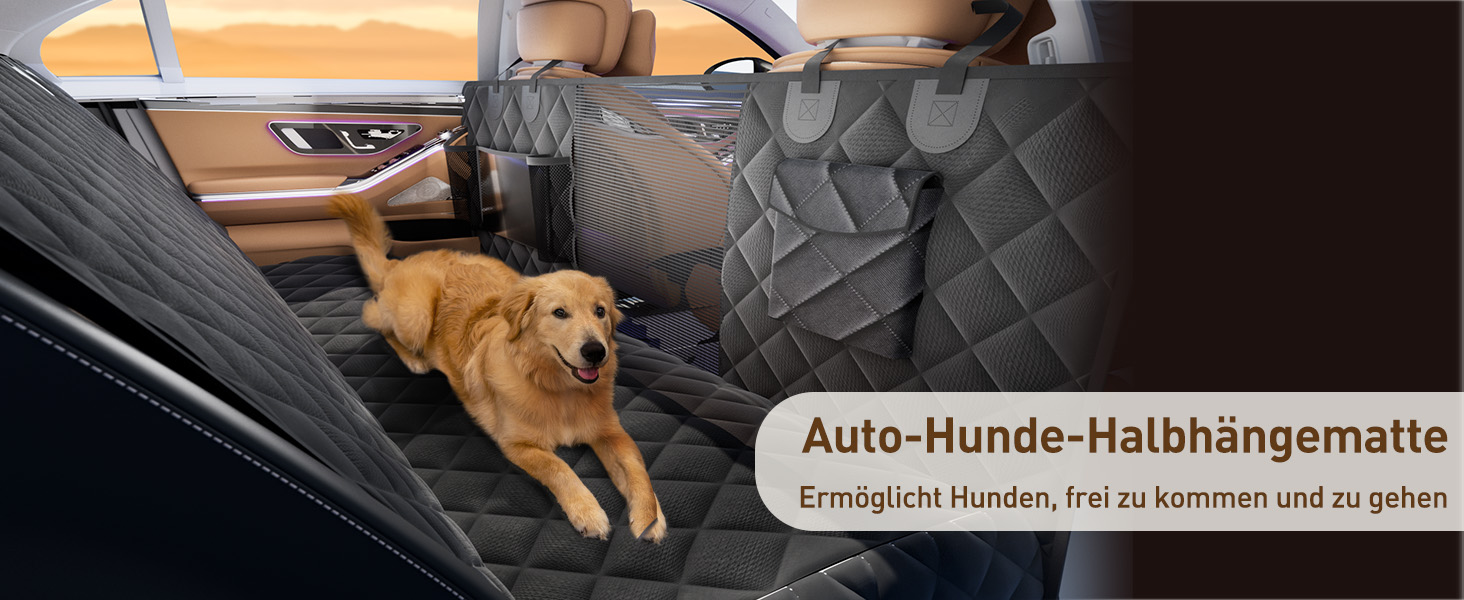 Накидка для собак у машину Gimars, 157x137 см, чорна, водовідштовхувальна, з віконцем