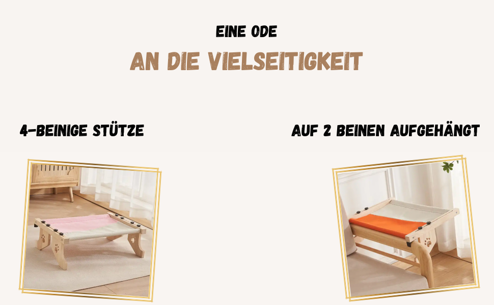 Накидка-гамак для кота, гамак для кота на вікно, підвісний гамак для кота на 2 ніжках або гамак для кота на 4 ніжках, котяче ліжко, радіатор, гамак для котів, велике котяче ліжко сірого/рожевого кольору