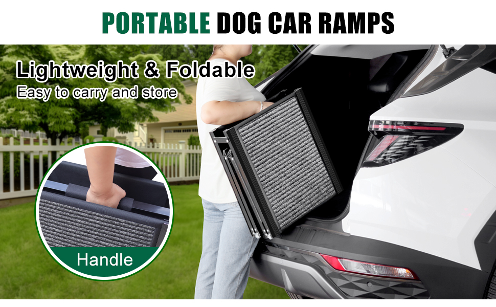 Рампа для собак у автомобіль, 170 см, складана, з антиковзким покриттям, для легкових автомобілів, позашляховиків, вантажівок (170 * 44 см)