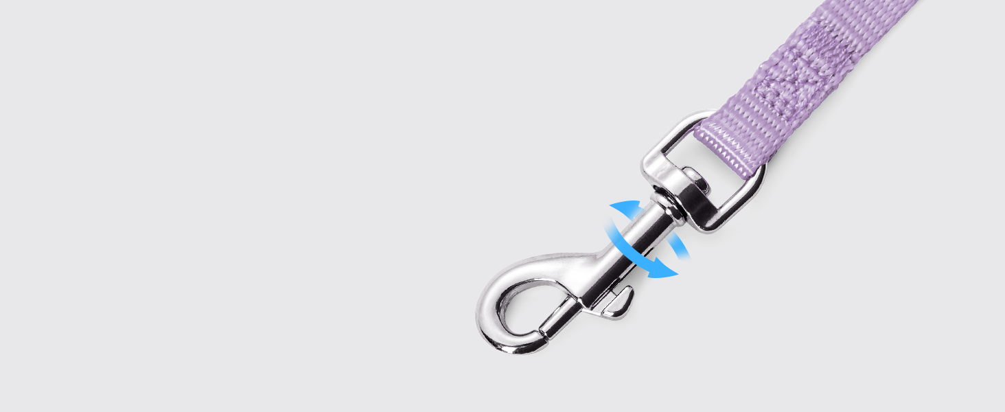 Нашийник та поводок для котів Rabbitgoo: безпечний, регульований, з відбиваючими смугами, для кошенят та дорослих котів, розмір M, світло-фіолетовий