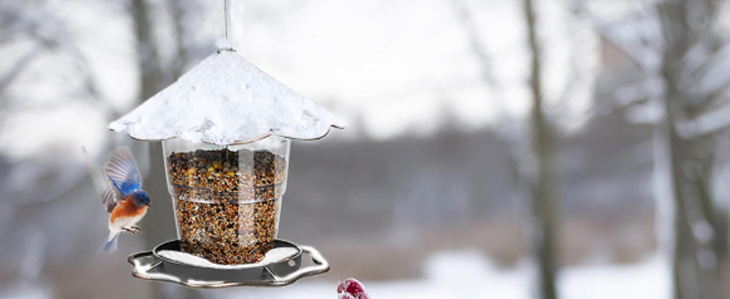 Годівниця для птахів Sanoto, підвісна, складна, вологостійка, для балкона та саду, золота