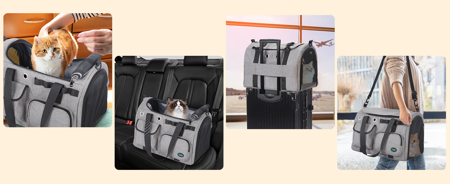 Транспортна переноска для кота Ownpets, складна, 45x30x31 см