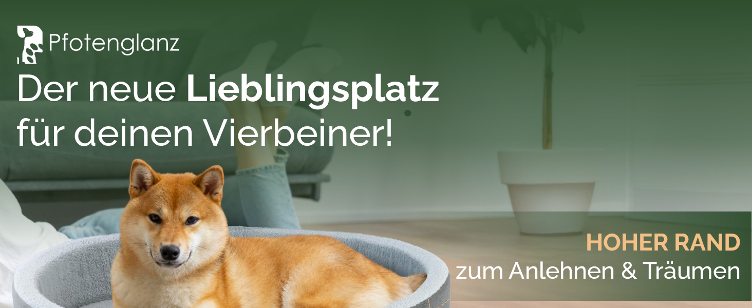 Ортопедичне ліжко для собак Pfotenglanz: зручне та м'яке ліжко-корзина для собак середніх порід. Розмір 85x65 см, з вологостійким покриттям, ковзаючою основою та м'якою матрацом з холодним пінополіуретаном. Сірий колір.