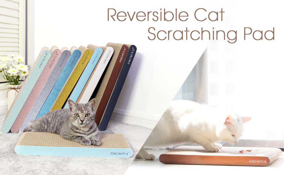 Котяче дряпальний картон AMZNOVA з котячою м'ятою, широке дряпальний борд, 43.2x30.5 см