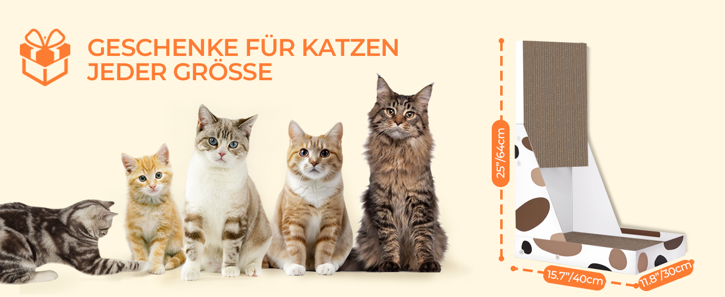 Котячий когтетопка ComSaf L-подібної форми, 64 см, з картону, для кішок, когтеточка, аксесуари для котів, когтеточки, котячі меблі