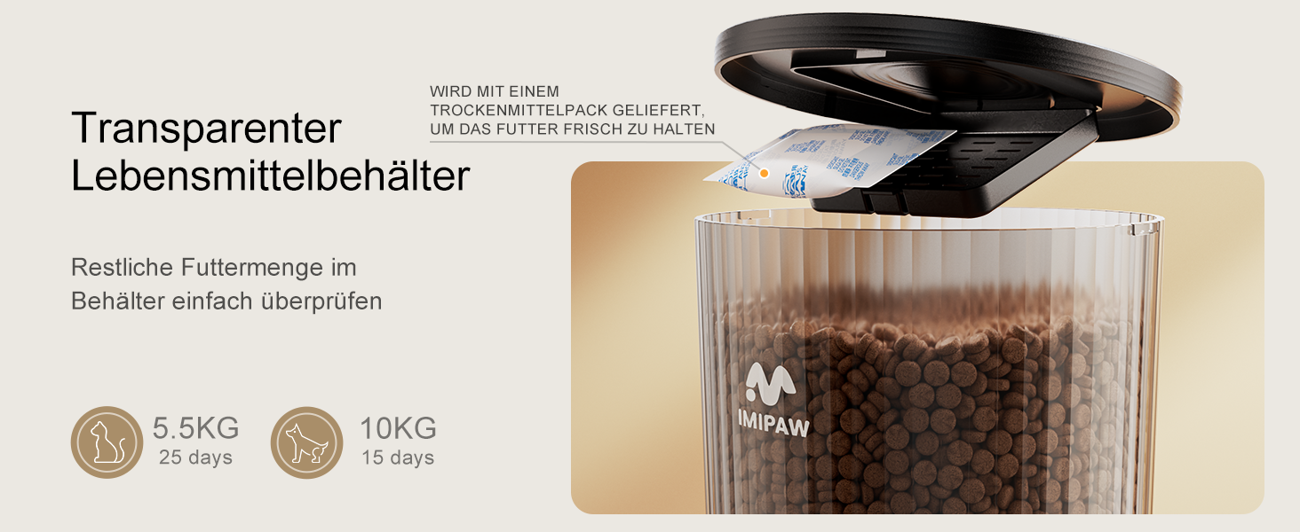 Автомат годування котів IMIPAW 5G WiFi, керування через додаток, 4L, для котів та собак