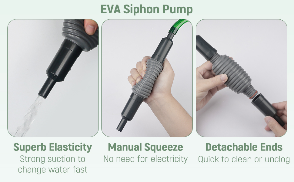 Набір для чищення акваріума Pawfly: сифон, пилосос, шланг 1.8 м, інструмент для догляду за акваріумом