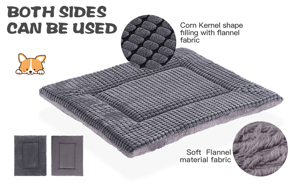 Ортопедичний лежак для собак BVAGSS, м'який килимок для собак, теплий лежак для собак маленьких, середніх та великих порід, XH079 (91x58x4 см, світло-сірий)