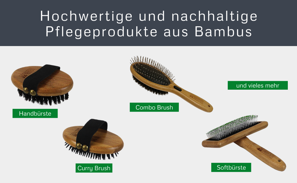 Щітка для грумінгу тварин BAMBOO GROOM Palm Brush - для короткого та довгого волосся, з щетиною дикого кабана, для собак та котів