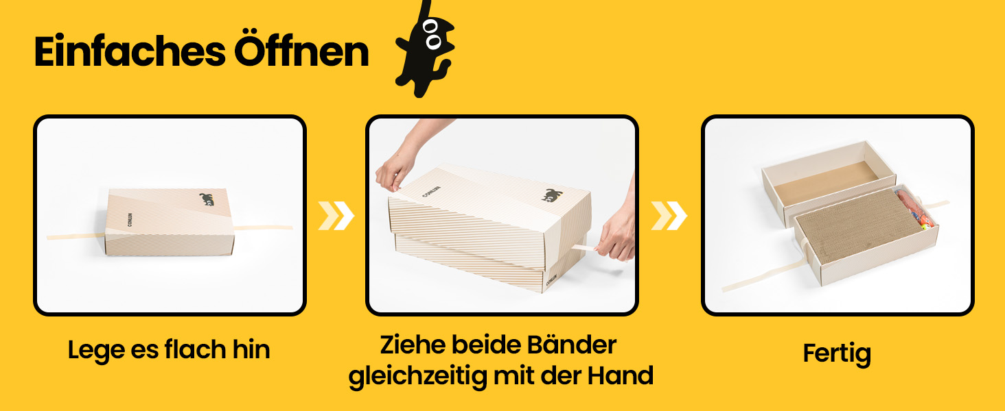 5-Piece Cat Scratch Box Set from Conlun: Large, Double-Sided Design, Interactive Openings, Durable Scratch Pad, Furniture Protector (White)