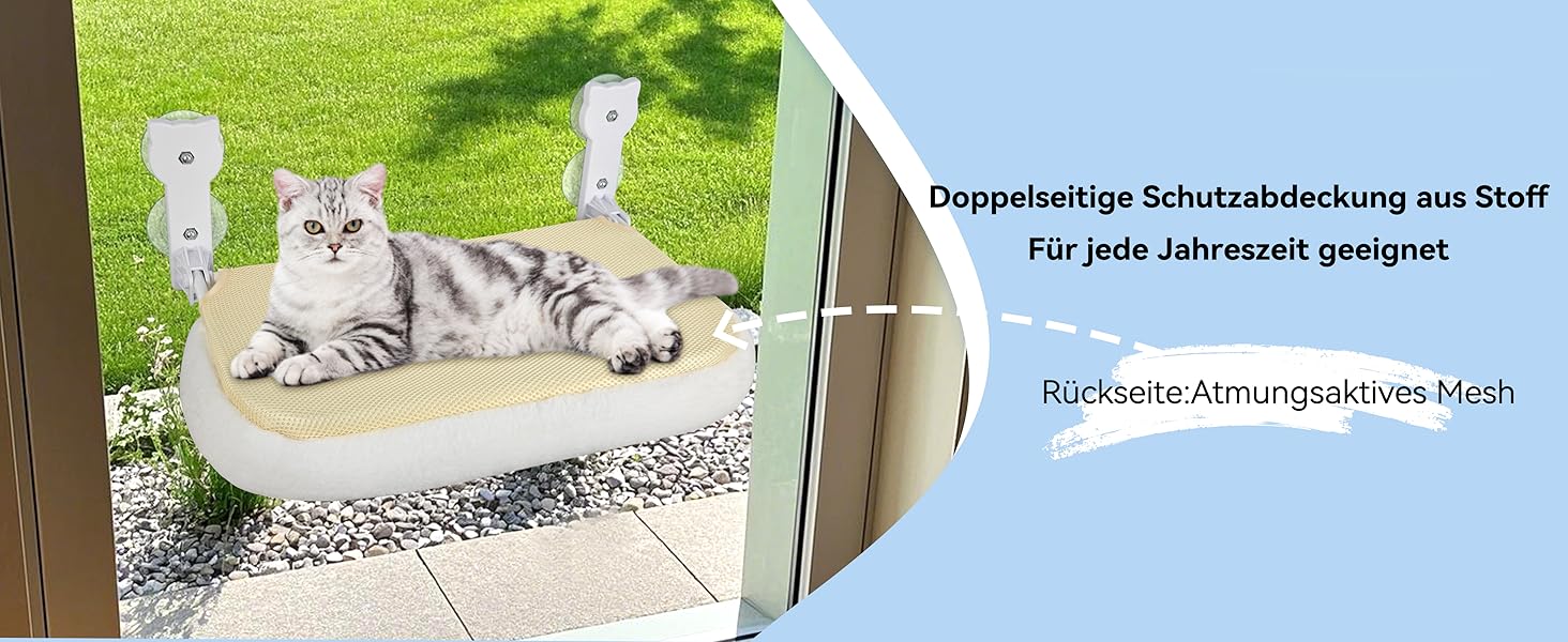 Кішка лежанка на вікно Peyela, м'яка та зручна, до 18 кг