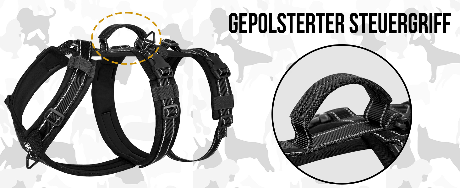 Нашийник для собак OneTigris HOUNDLOCK тактичний, чорний, M (14-27 кг)