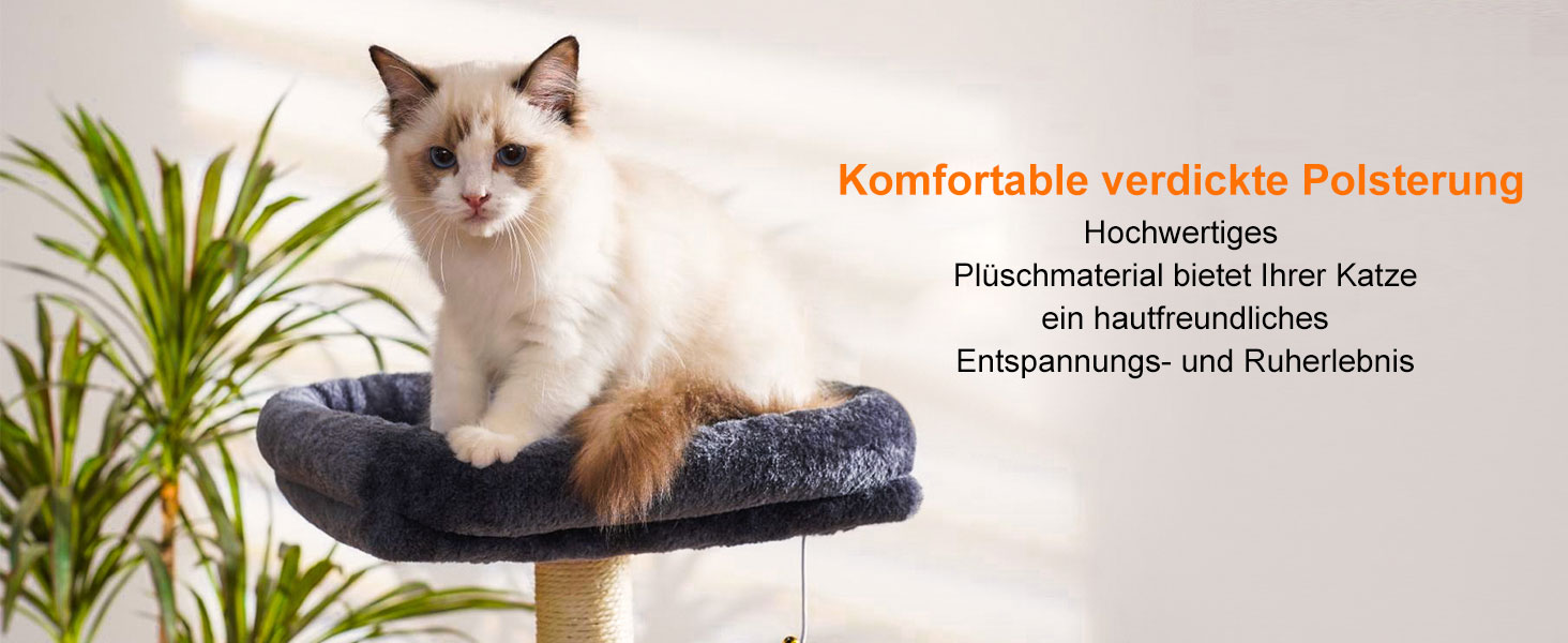 Котячий будиночок Heybly з когтеточкою та щіткою, сірий, HCT005SG