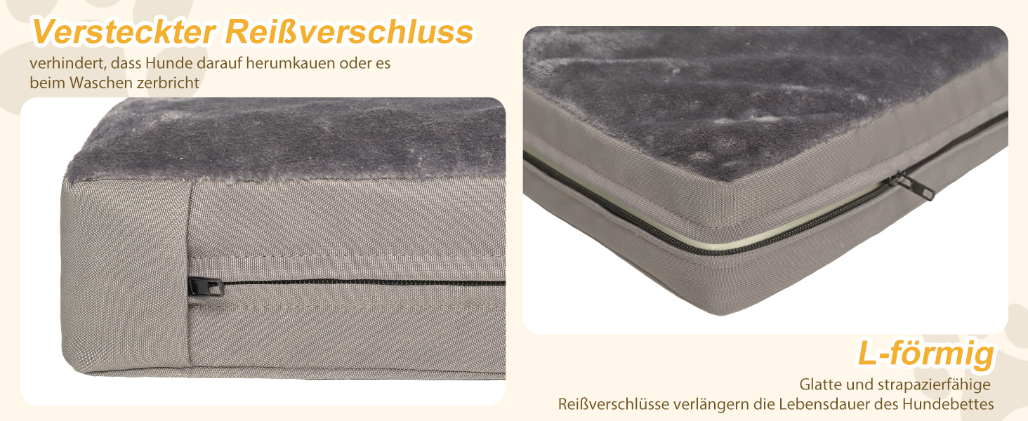 Ортопедичне ліжко для собак Favodormir, велике та середнє, 91x69x7 см (Сірий)