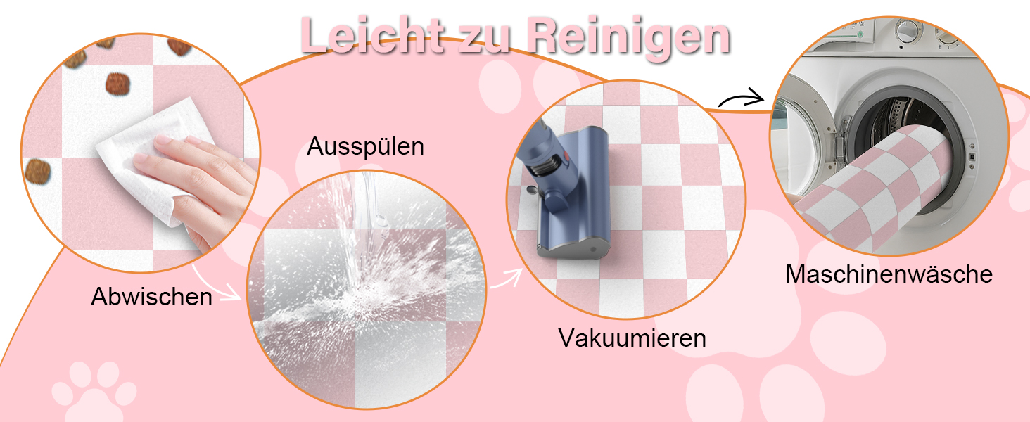 Килимок для годівлі котів та собак BLESWIN - антиковзкий килимок під миски для тварин, 71x42 см, чорно-білий