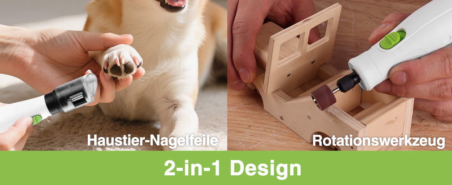 Електричний точило для собачих кігтів WORKPRO - точило для кігтів для собак, котів, 3 отвори, 6 швидкостей