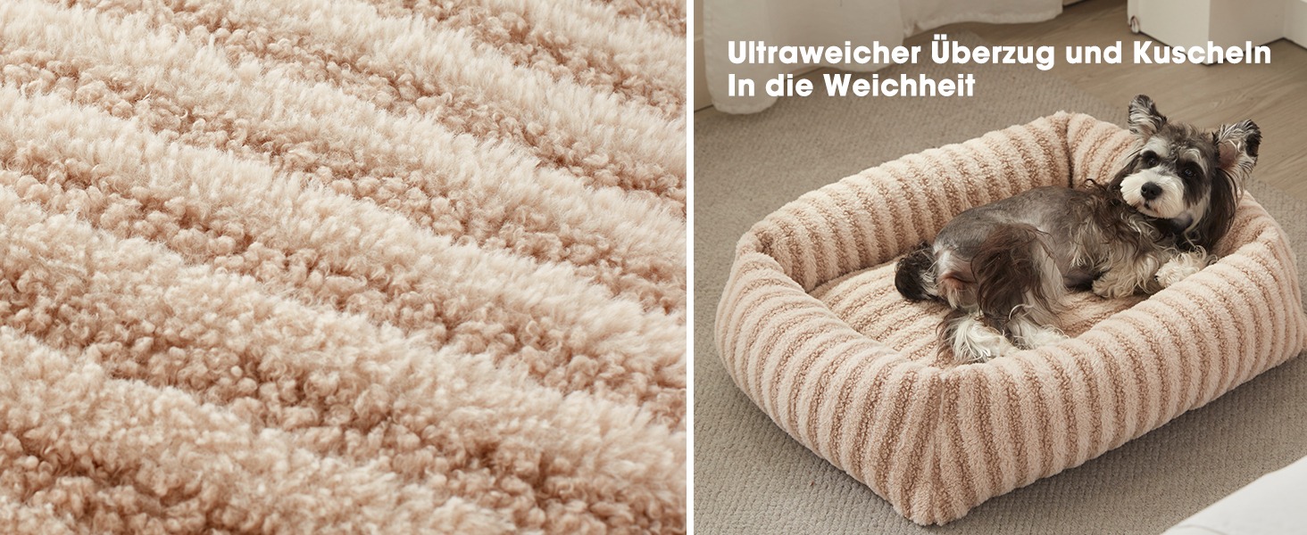 Лежанка для собак середнього розміру, миюча, знімний чохол, тепла, м'яка, заспокійлива, з антиковзаючою основою, 64 x 54 x 18 см, сіра