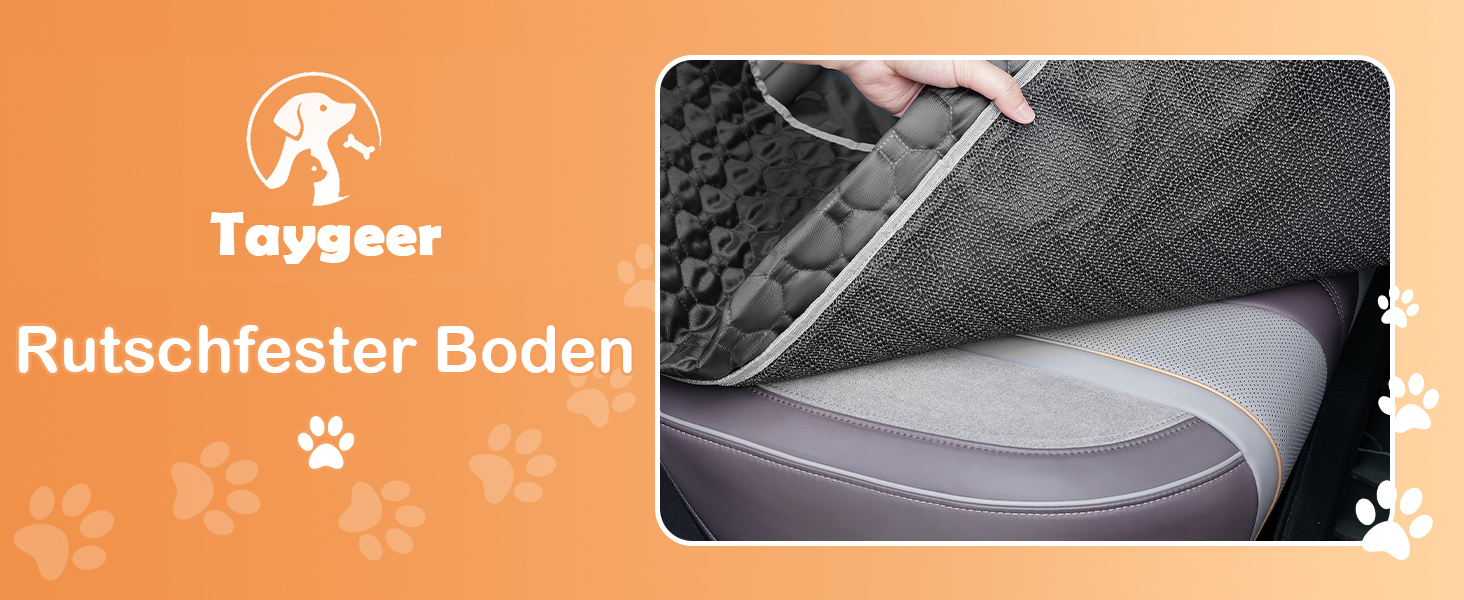 Водонепроникний килимок для собак у машину Taygeer з жорсткою основою, 127x156 см, чорний