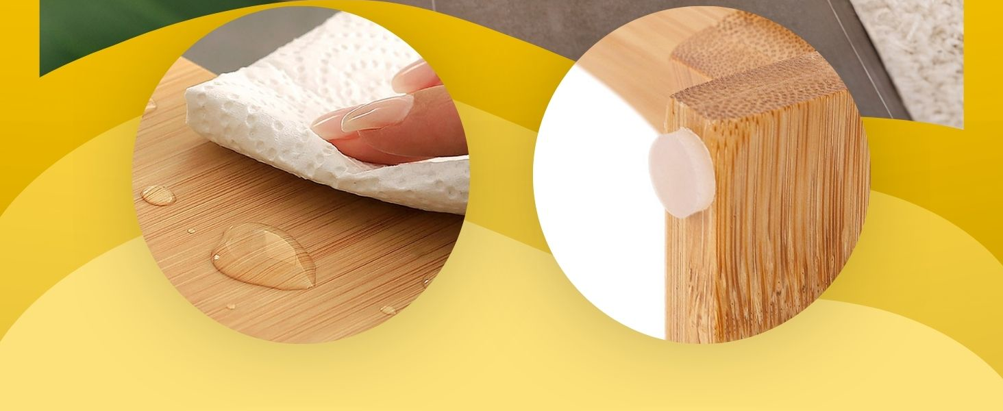 Підвищений годівниця для собак Lionto з бамбуку, 35x20x10 см, подвійний набір мисок для собак та котів, 2 миски з нержавіючої сталі Ø 14 см, об'єм кожної миски 250 мл, неслизька та щадяча суглоби