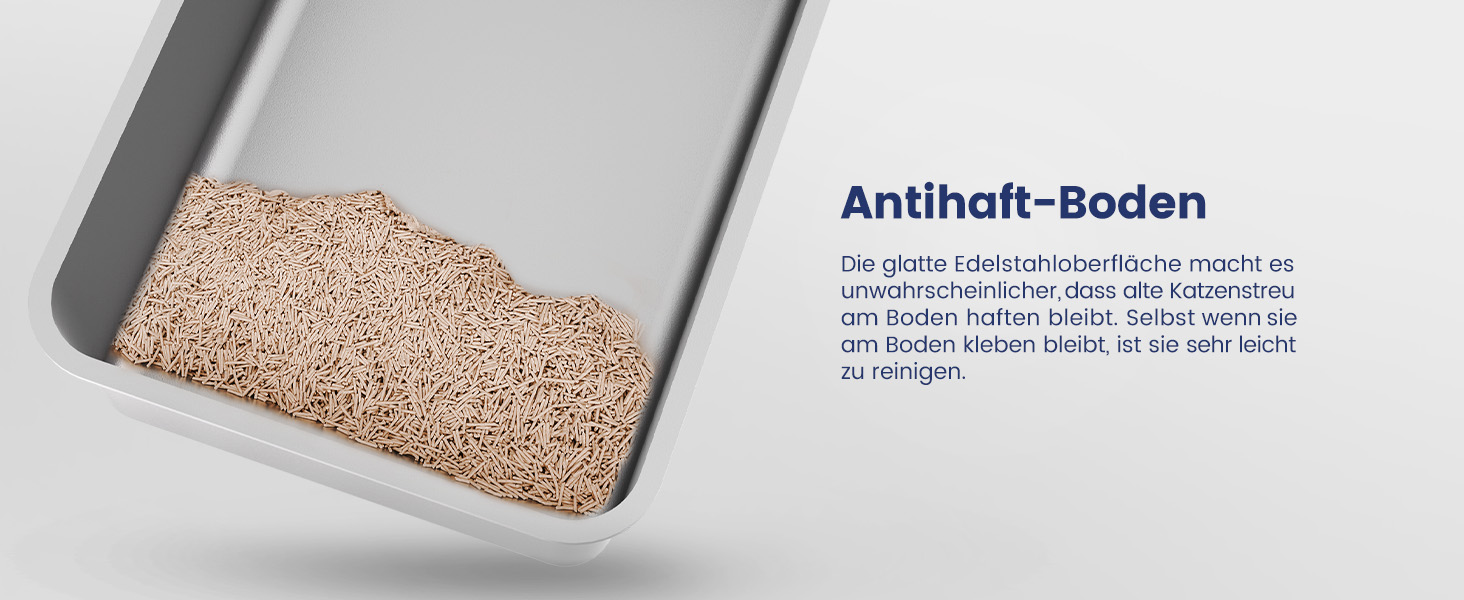 Лотки для котів Katzenklo Edelstahl XL: нержавіюча сталь, 60x40x30 см, з лопаткою та килимком, для великих котів