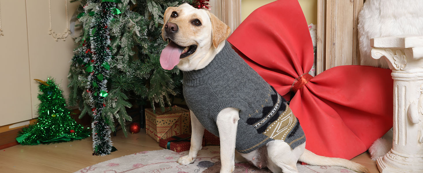 Теплий рожевий пуловер для собак на Новий рік з отвором для шлейки, для мопсів, французьких бульдогів, цвергшнауцерів, розмір L