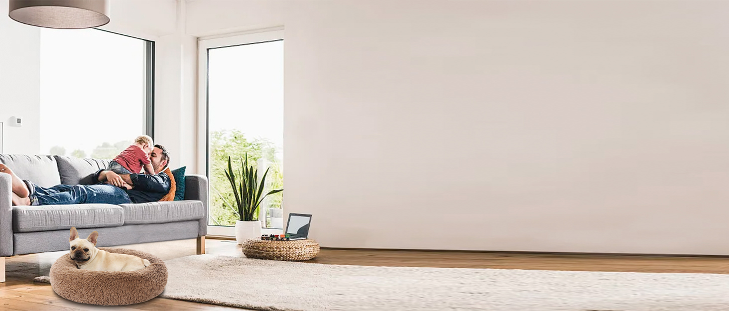 М'яке ліжко для собак та котів Doughnut, зручне гніздо, Ø50см, сірий колір, для тварин до 5кг