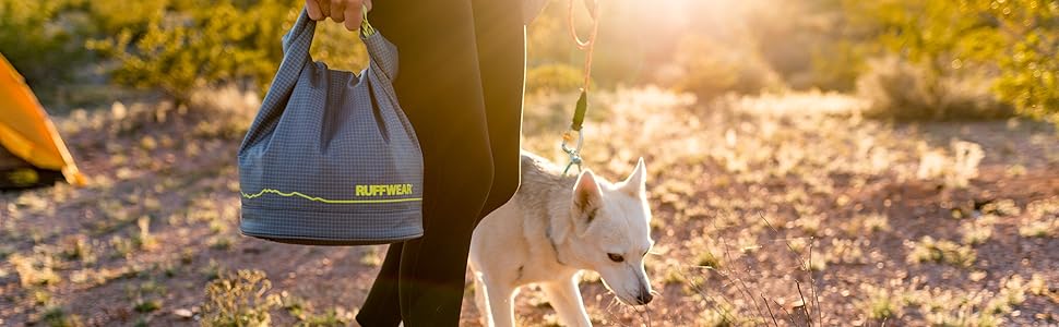 Ruffwear Kibble Kaddie: Переносний мішок для корму для собак, 10L, Blaugrau (Slate Blue)