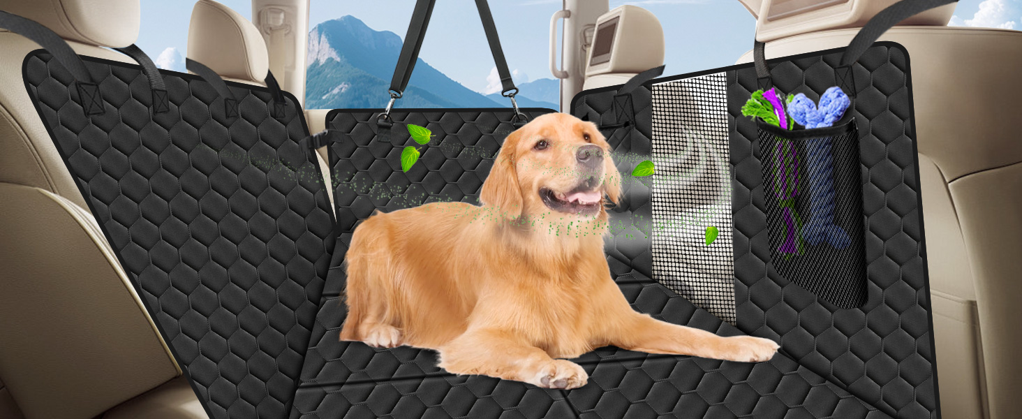 Водонепроникний килимок для собак у машину, XXL, помаранчевий - захист заднього сидіння