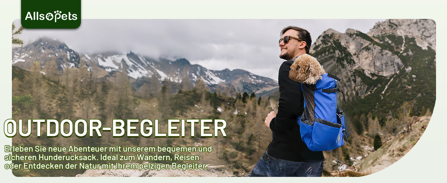 Рюкзак-переноска для собак ALLSOPETS, регульований, сірий шалфей, L