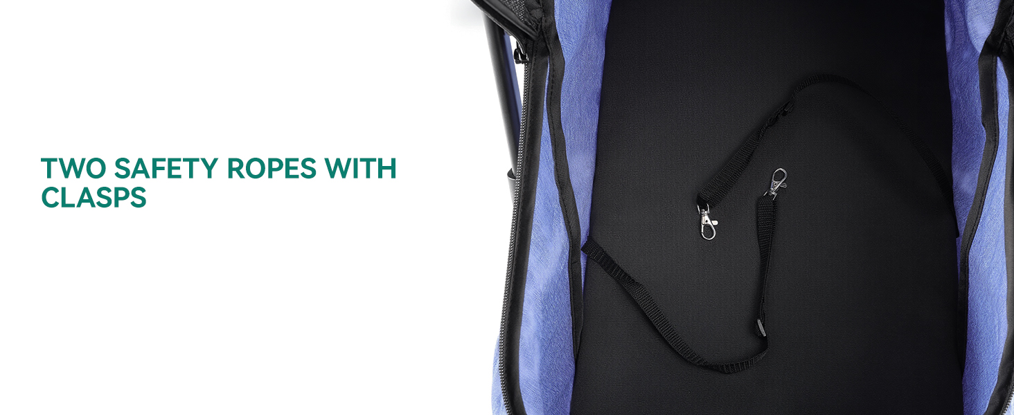 Візок для собак та котів YITAHOME 15 кг, 3 колеса, сітка, гальма, міцний, для середніх тварин (Джинсовий, 38 x 87 x 100 см)