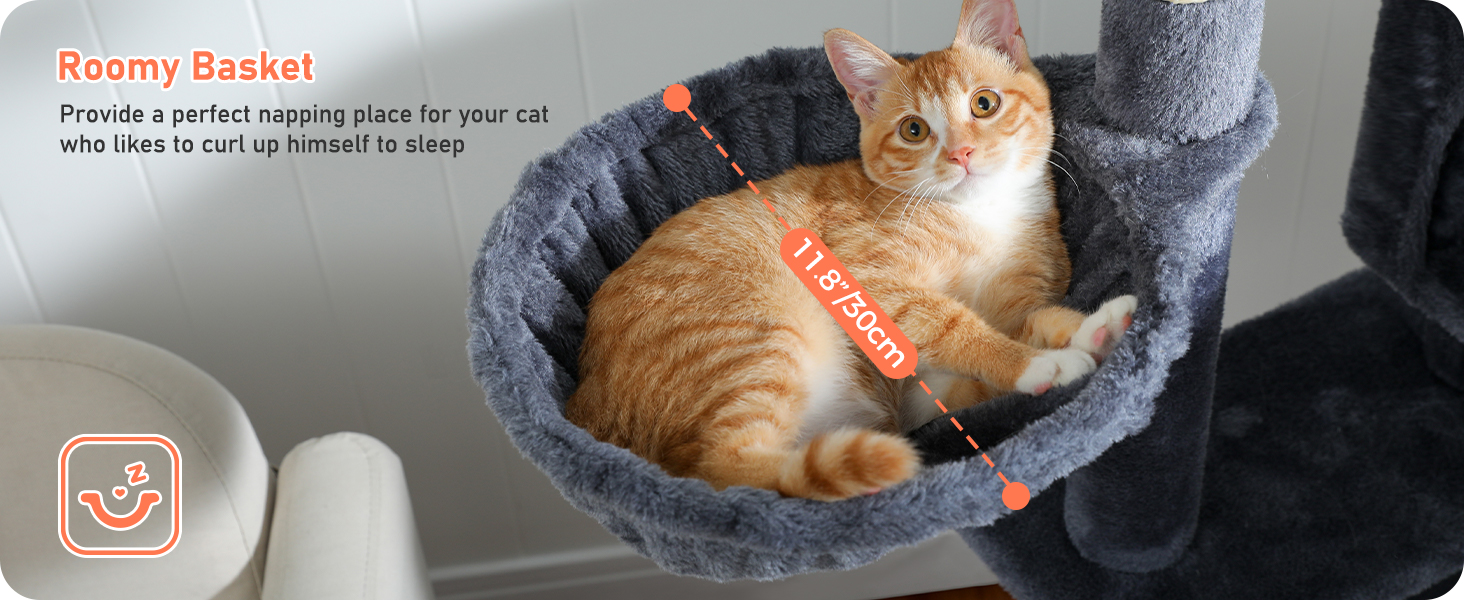 Кігтеточка PETEPELA 143 см з подушкою, кігтеточними стовпчиками, двоповерховим будиночком для котів – велика, зелена (темно-сіра)