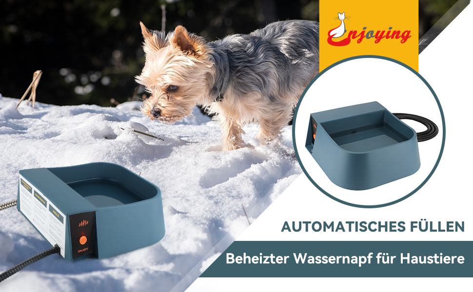 Автоматичний годівниця з підігрівом для тварин, 2L: розумна температура та контроль рівня води. Підходить для собак, котів, кроликів, курей.