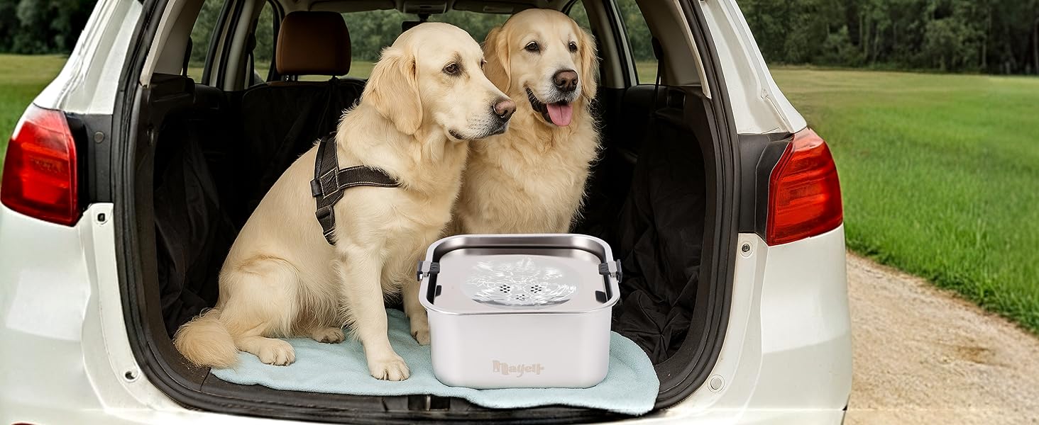 Миска для собак Nayelf 3L без обливання, з нержавіючої сталі 304, з антиковзним дном, для великих та середніх собак, придатна для миття в посудомийній машині