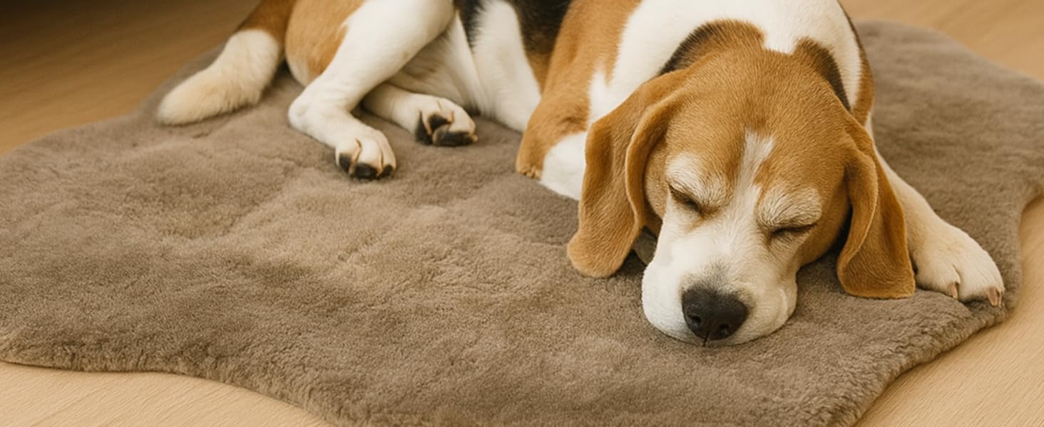 Лежанка для кота та собаки з натуральної овечої шкури Reissner Lammfelle Engel (Patch), сірий гриб