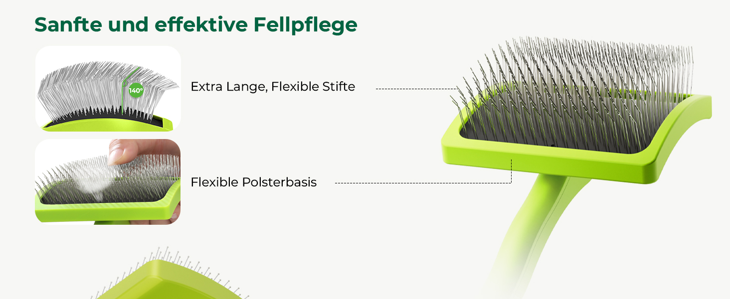 Професійна щітка Pecute Slicker для собак, видаляє підшерсток, ковтуни, 25 мм, S. Ідеально для пуделів, тедді, кокапу, довгошерстих собак. Без липких кульок.