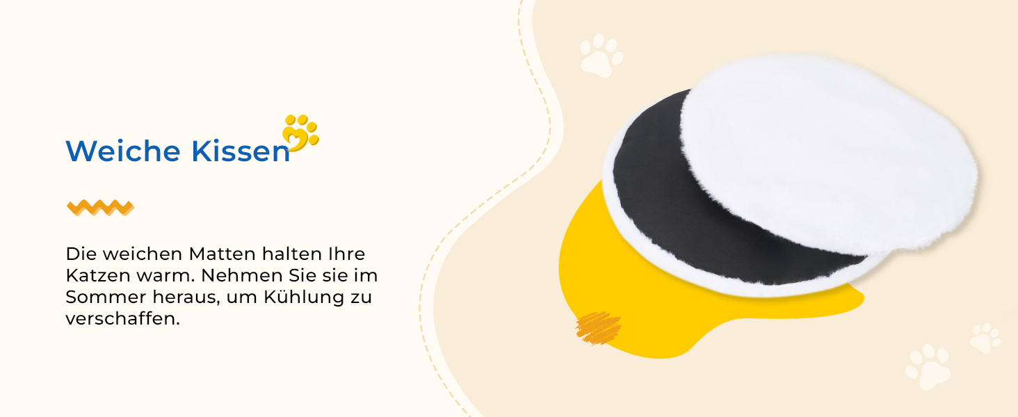 Кігтеточка-будиночок для котів Dripex з 2 поверхів, з фетру, з подушкою, 30 x 35 x 35 см (Сова)