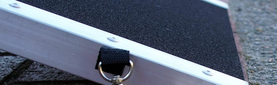 Рампа для собак TRUTZHOLM, розкладна, 183 см, вантажопідйомність 180 кг, алюміній, сірий/чорний, з сумкою