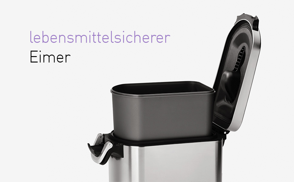 Контейнер для корму simplehuman CW1886 25 л, нержавіюча сталь, герметичний, для зберігання сухого корму для собак і котів, 12 кг, 10 років гарантії