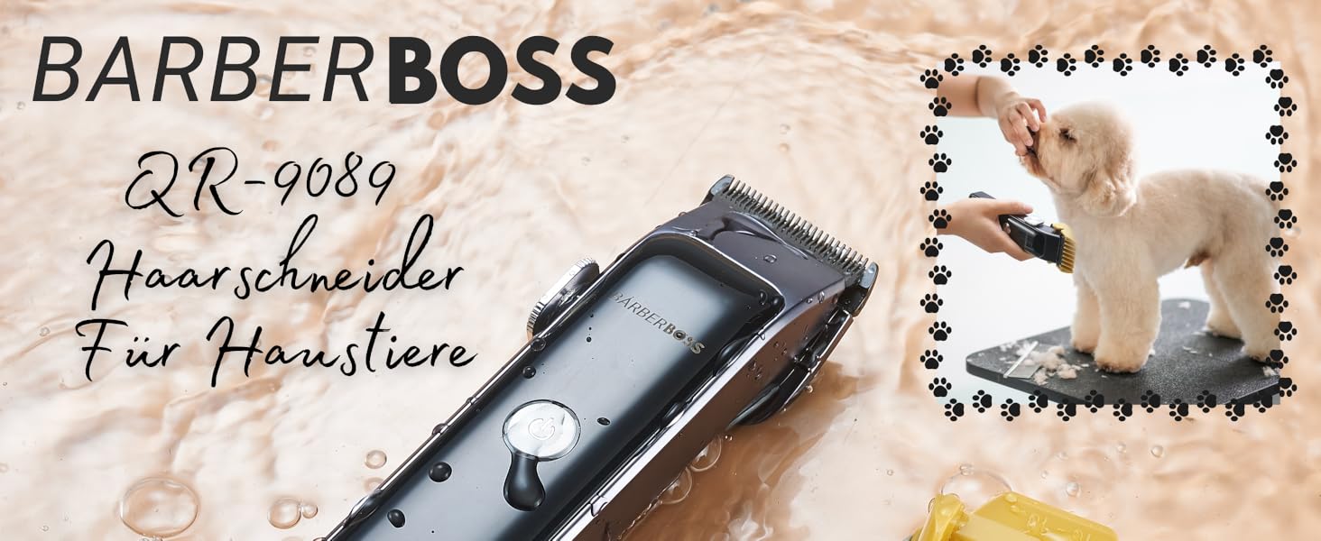 Набір для грумінгу собак BarberBoss All-in-One: професійна машинка для догляду за шерстю, тример для собак та котів, QR-9089