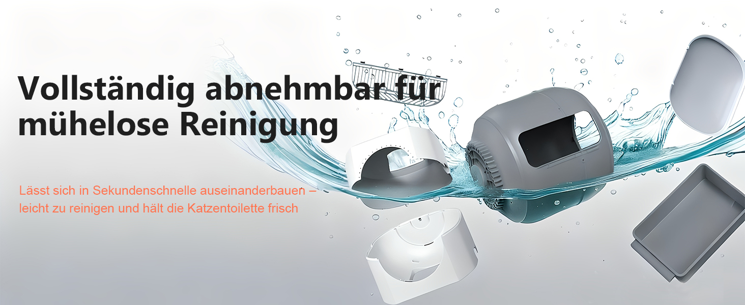 Автоматичний лоток для котів Katzenklo Selbstreinigend, 65л, XXL, з керуванням через додаток, для 2+ котів