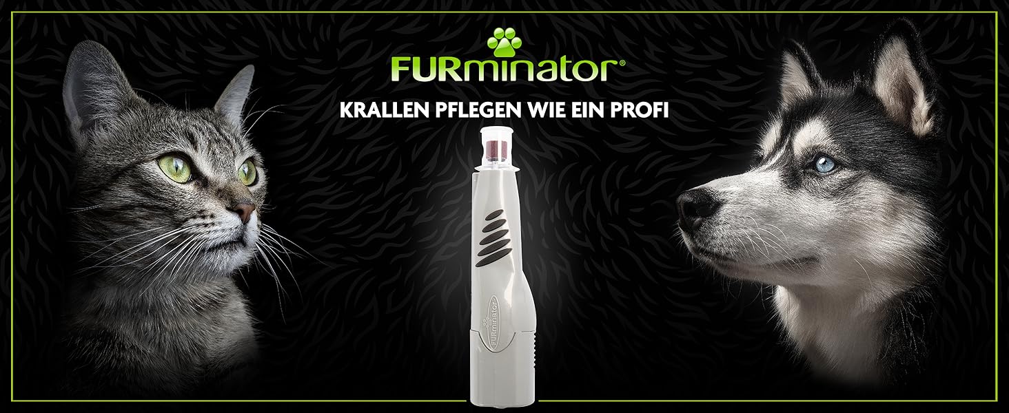 Шліфувальник кігтів для собак та котів Furminator - бездротовий, з LED-підсвіткою та 2 швидкостями