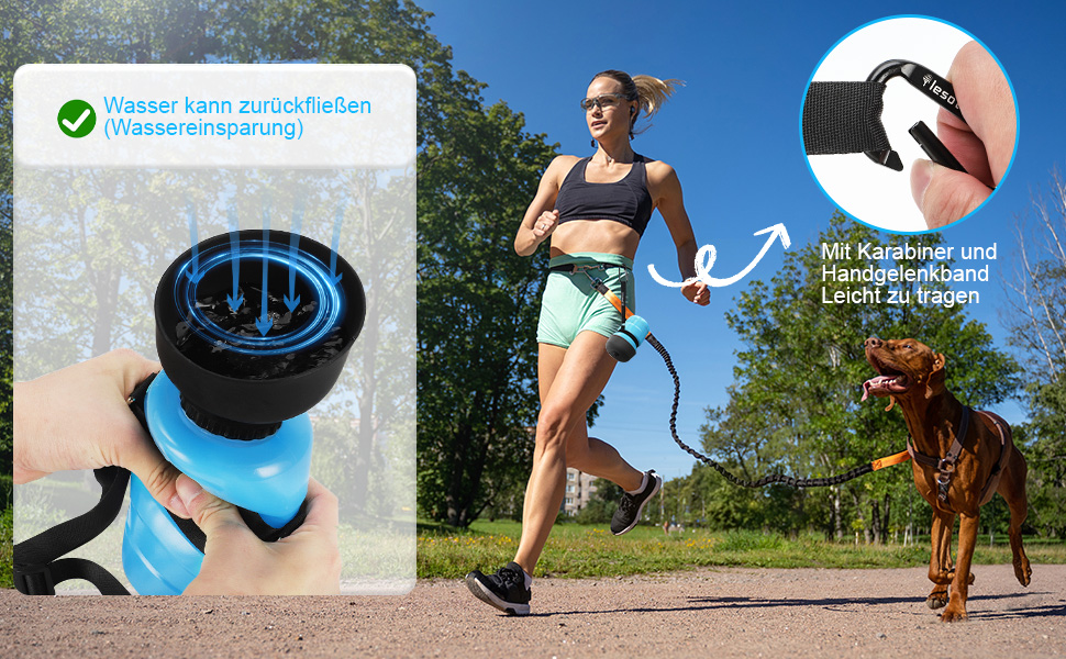 Складана пляшка для води для собак Lesotc, 520 мл, рожева - витоки виключені, для прогулянок, подорожей та кемпінгу