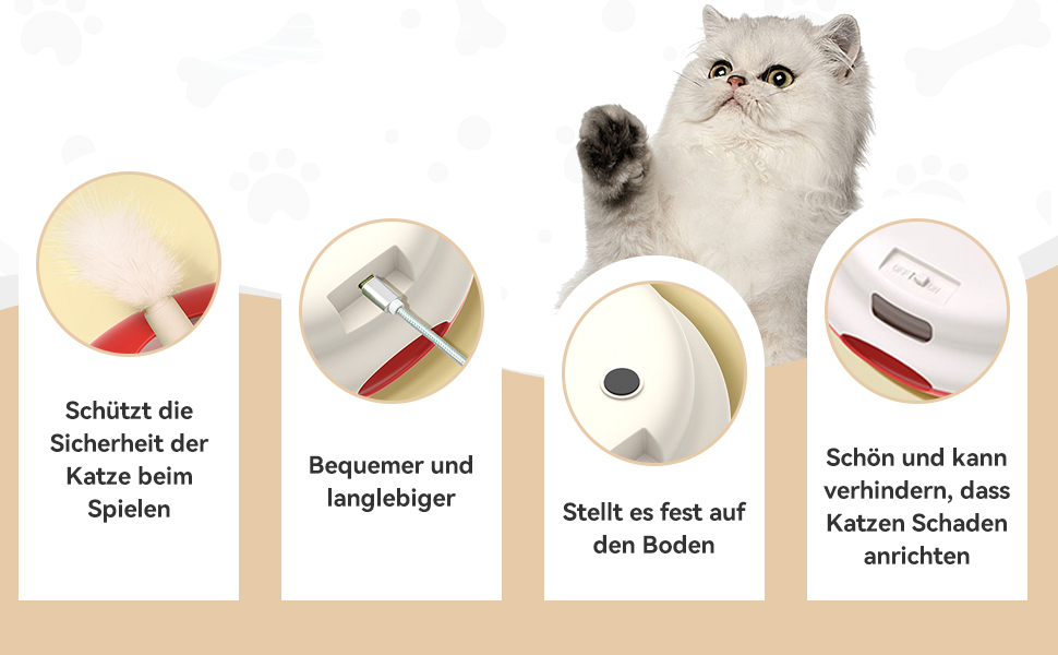 Інтерактивна іграшка для котів Namsan з інфрачервоним сенсором, USB-C зарядка, тиха, електрична - зелена