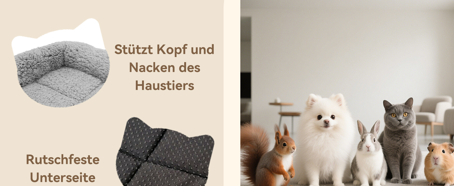 Крісло-лежанка для котів та собак PETLESO - м'яке, з антиковзною основою, 56x41 см