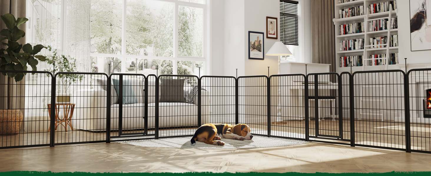 Клітка для собак Yaheetech 8-секційна, 80 см, вольєр для собак, з'єднувальні стержні, складана клітка для собак у квартиру та сад, без інструментів, 80 см висота, 8 шт.