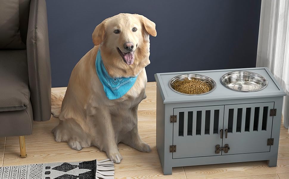 Підставка для годівлі собак PawHut з двома мисками, 2 x 2L, нержавіюча сталь, сіра