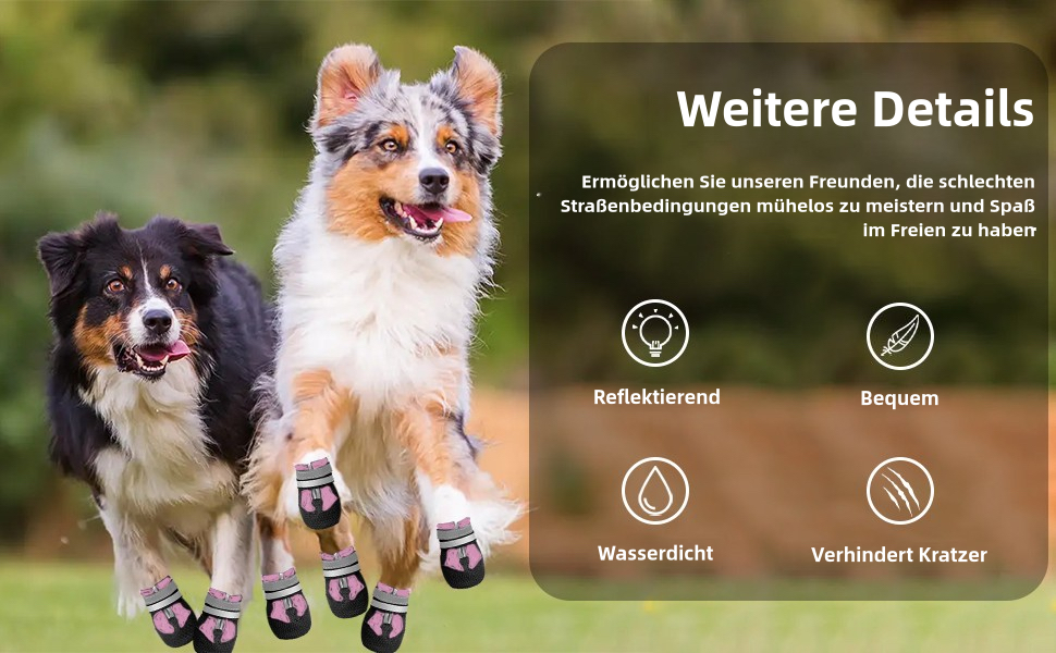 Водонепроникні собачі чоботи з антиковзкою підошвою, 4 шт. – захист лап для собак маленьких, середніх та великих порід (Рожеві, XL)